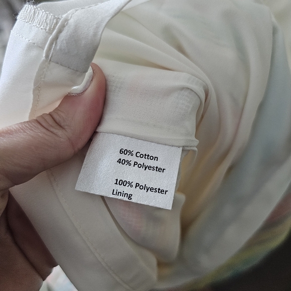 Sara Campbell Spring Rainbow Linen Blend Shift Dress - Picture 8 of 9